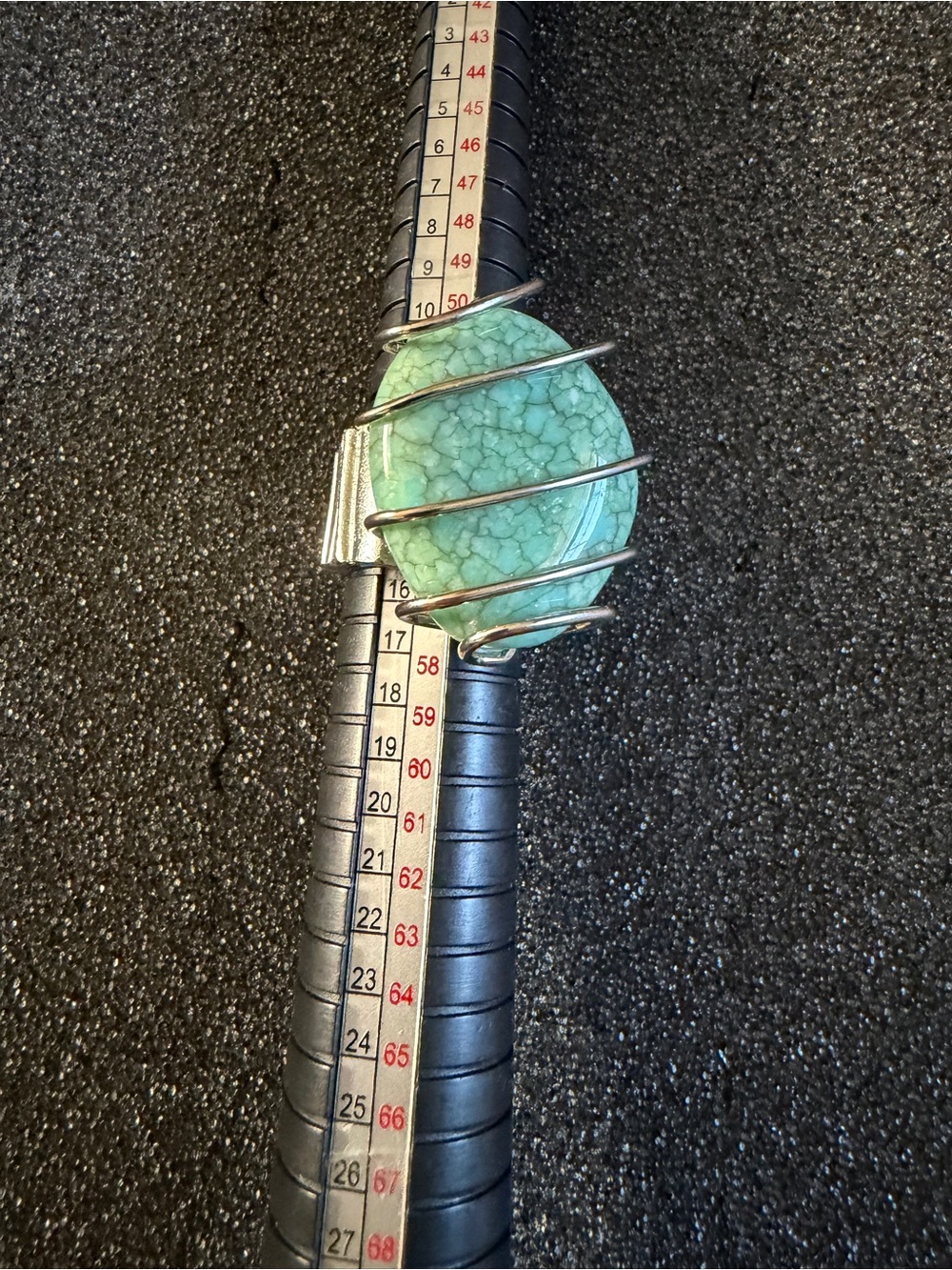 Large Aqua Stone Ring